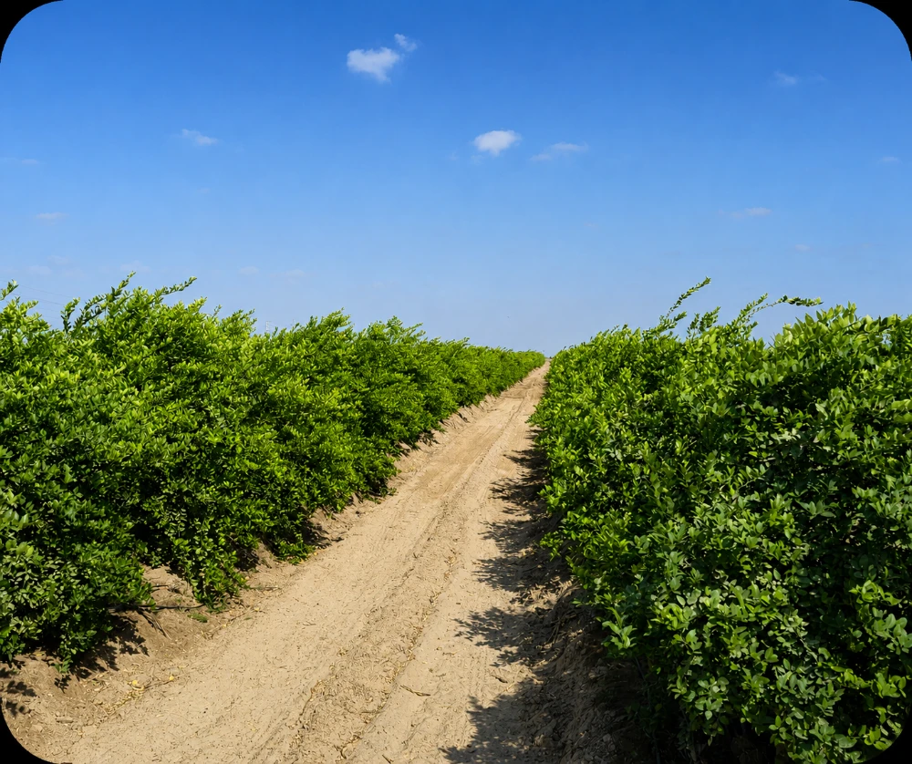 Predio agrícola de Agrícola Inveragro en Olmos, Perú: 500 hectáreas de cítricos, cultivos de maíz y engorda de ganado tipo feedlot